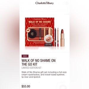 Charlotte Tilbury - Walk of No Shame Lip and Eye Kit. NEW! In box never used.